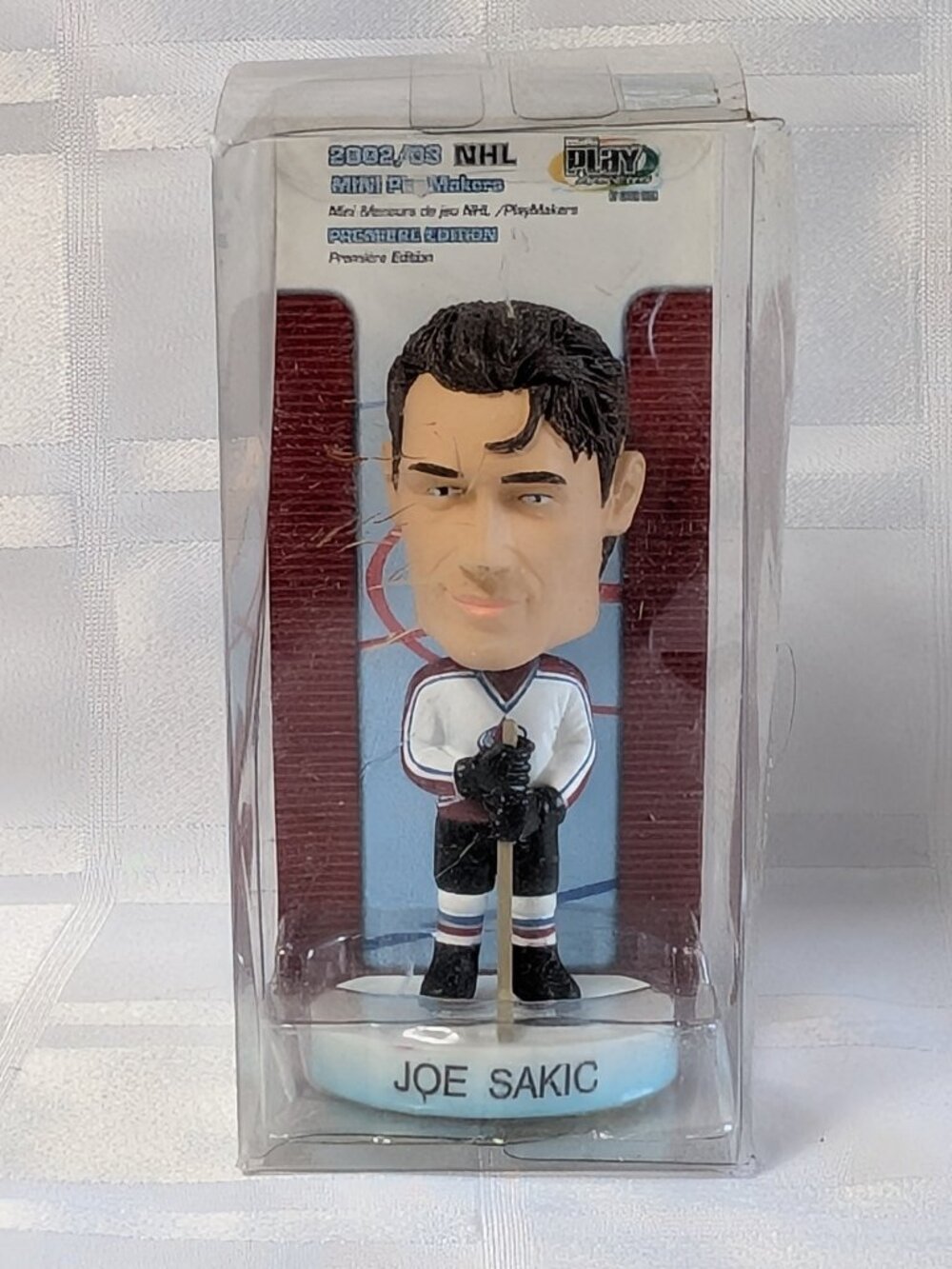 JOE SAKIC MINI PLAY MAKER UPPER DECK BOBBLE HEAD NHL HOCKEY PLAYER SPORTS